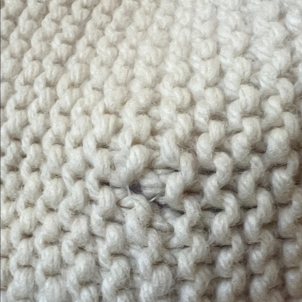 Cream Knit Zip-Front Cardigan with Black Bird Motif - Picture 3 of 4